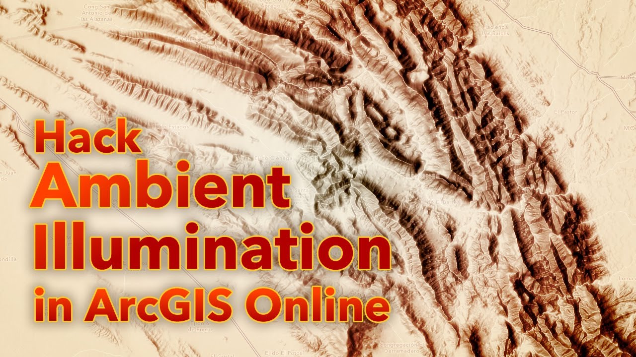 Hack Ambient Illumination Hillshade in ArcGIS Online - YouTube