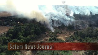 Salem, Fast Moving Brush Fire Causes Evacuations 8-23-23