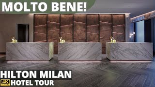 HILTON MILAN! Italy 🇮🇹 | Phenomenal luxury hotel | Executive lounge【4K Hotel Tour and Honest Review】