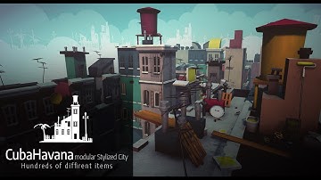Unity3D CubaHavana - Modular City Pack
