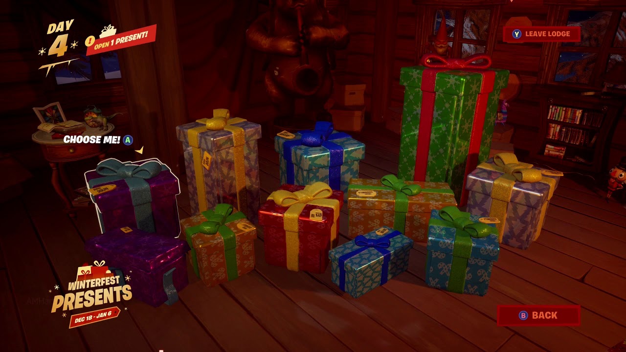 Fortnite Holiday 2019 Opening All Christmas Present (Hidden Presents as