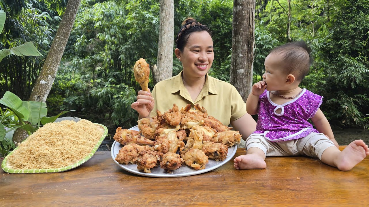 Fried Chicken Thighs: How To Make Delicious, Fluffy Chicken Floss For The Whole Family | Lý Thị Ca