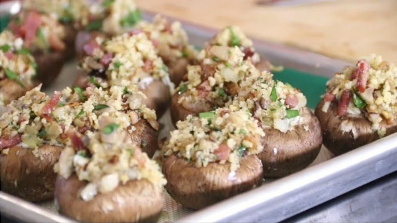 EASY Stuffed Mushrooms Bacon Mascarpone | BEST Party Appetizer - YouTube