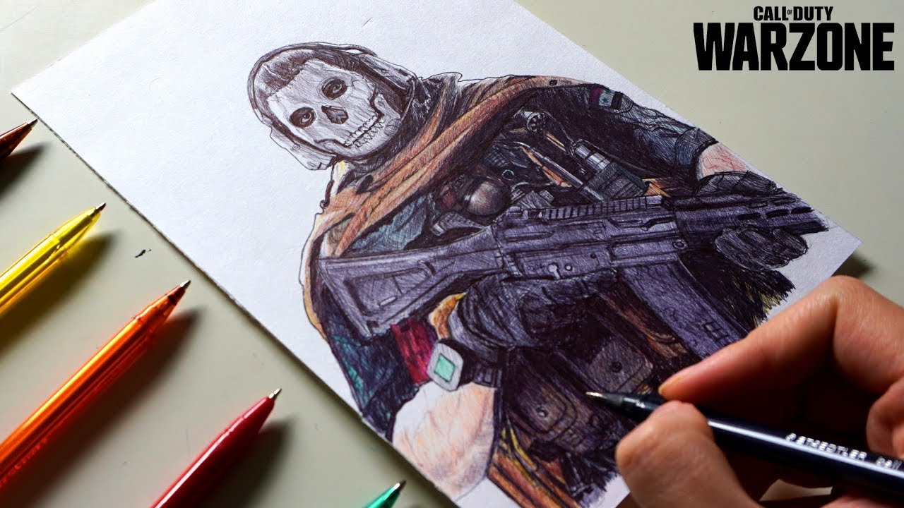 COD Warzone - Ghost Speed Drawing