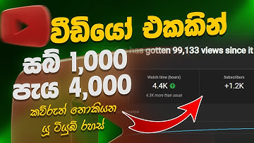 How to get first 1000 subscribers in One Video | Sinhala Tutorial