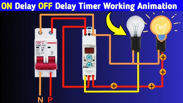 ON Delay OFF Delay Timer Working Animation | Timer NC NO Contact in Electric Circuit