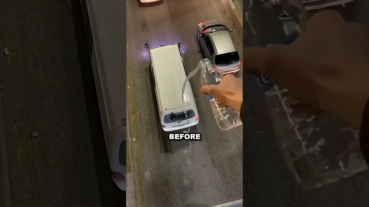 This Guy Spills Water On Cars