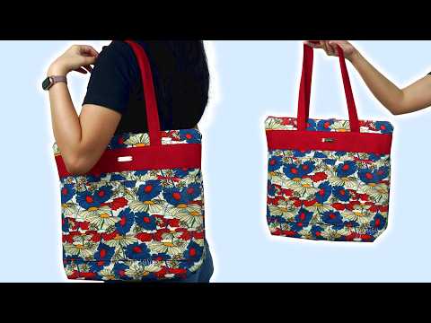 Sew a Tote Bag with Zipper and Pockets | Easy Tutorial