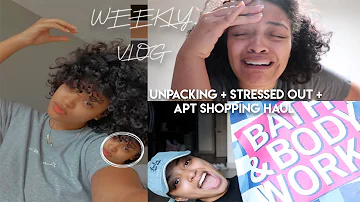 WEEKLY VLOG 1 | I CRIED UNPACKING + FIRST WEEK LIVING IN MY NEW PLACE + SHOPPING HAUL