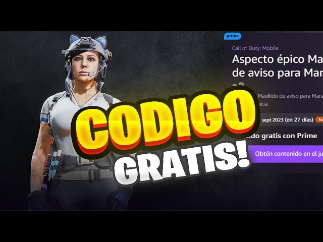 COMO CONSEGUIR CÓDIGOS MARA NOTICE MEOW Y  PRIME GAMING 30 DÍAS  GRATIS COD MOBILE PASO A PASO 