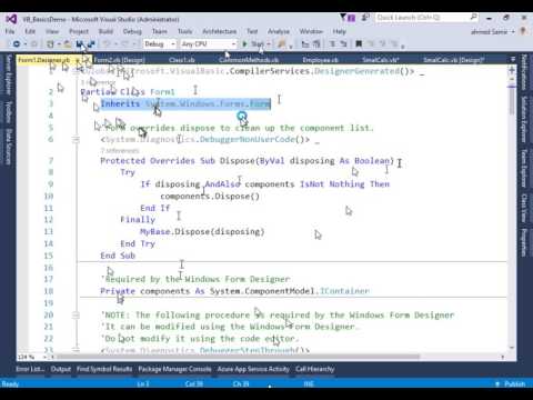 24 OOP Overview In VB Net