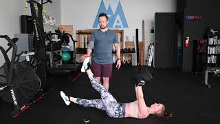 Sandbag Pressing Flutter Kicks