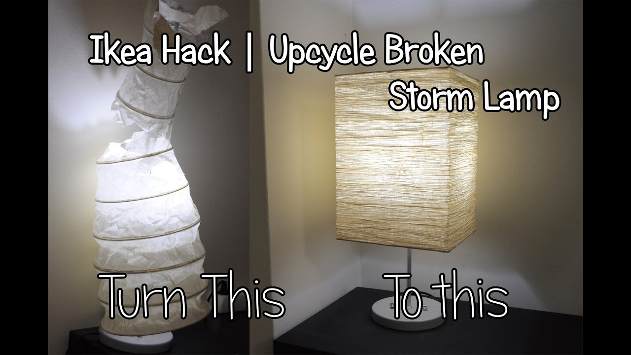 Ikea Hack Turn Broken Ikea Storm Lamp To A Beautiful Light Youtube