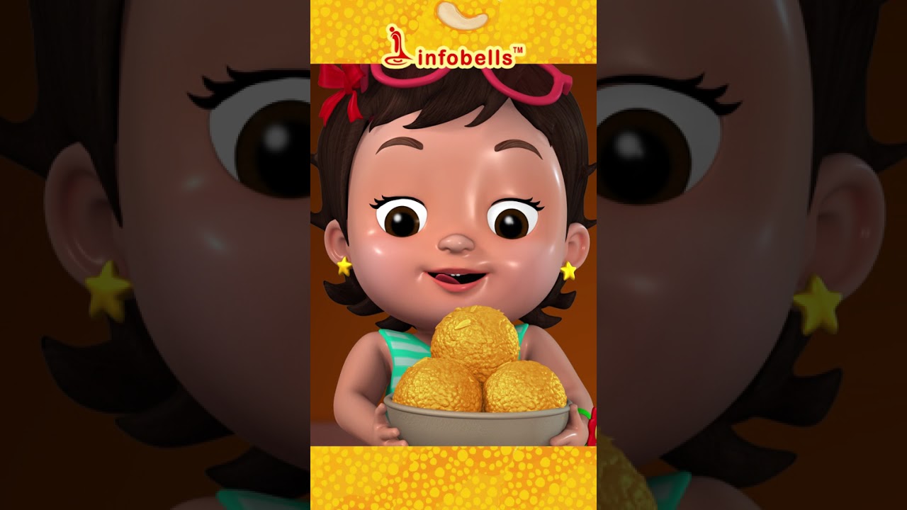 गोल गोल लड्डू - Gol Gol Laddu | Hindi Rhymes & Kids Songs | Infobells #hindirhymes #golgol