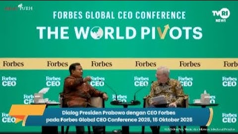 Dialog Presiden Prabowo dengan CEO Forbes pada Forbes Global CEO Conference 2025, 15 Oktober 2025