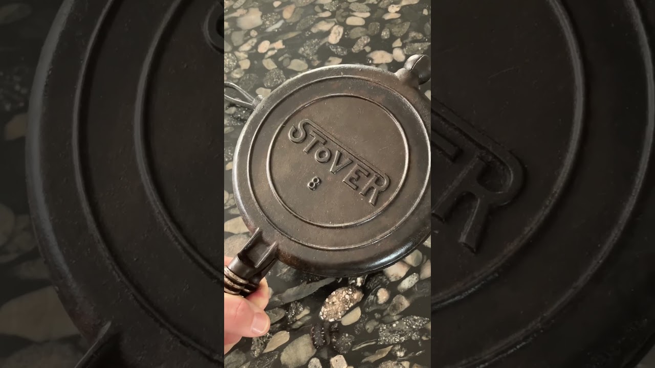 A Vintage Cast Iron Waffle Maker 