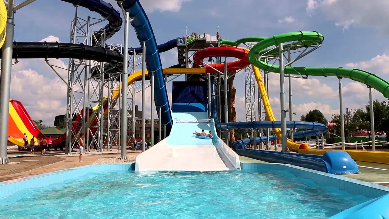 Aquapark Extrem Zona Hajduszoboszlo Hungarospa 2014 Youtube
