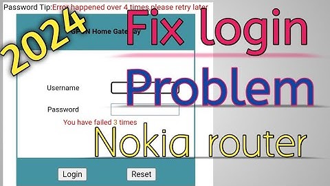 How to FIX Nokia router login problem Subisu net |login Nokia router page