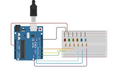 6 LED-CHASER Program using arduino UNO board