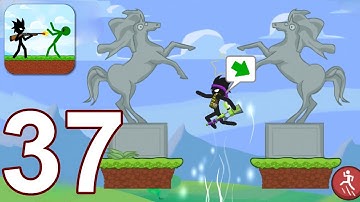 Stickman Zombie Shooter - Gameplay Walkthrough Part 37 Chapter 1 - Green Hills (iOS,Android)