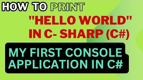 First Program In C-Sharp (C#) | Hello World Program in C-Sharp | CSharp #C#  #csharp  #firstprogram