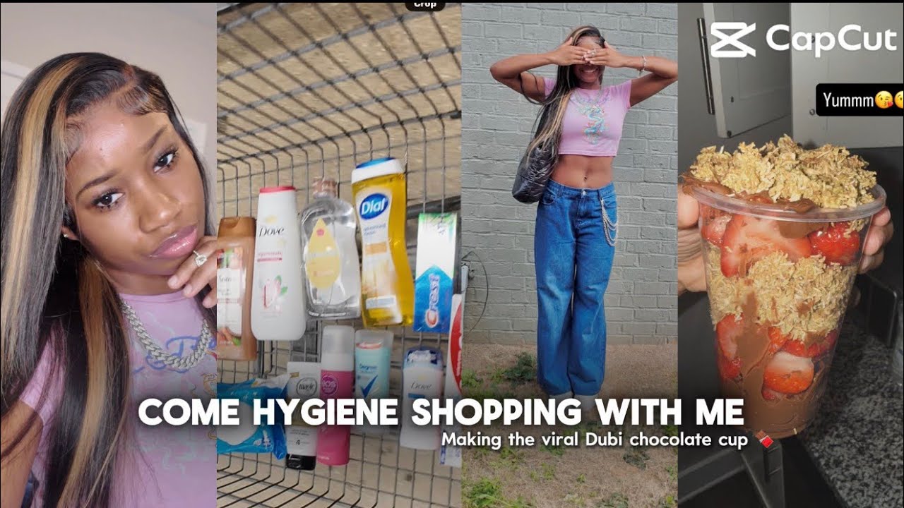 Hygiene shopping as a college student on budget 🧼| making the viral Dubi chocolate cup & more ! 🍫