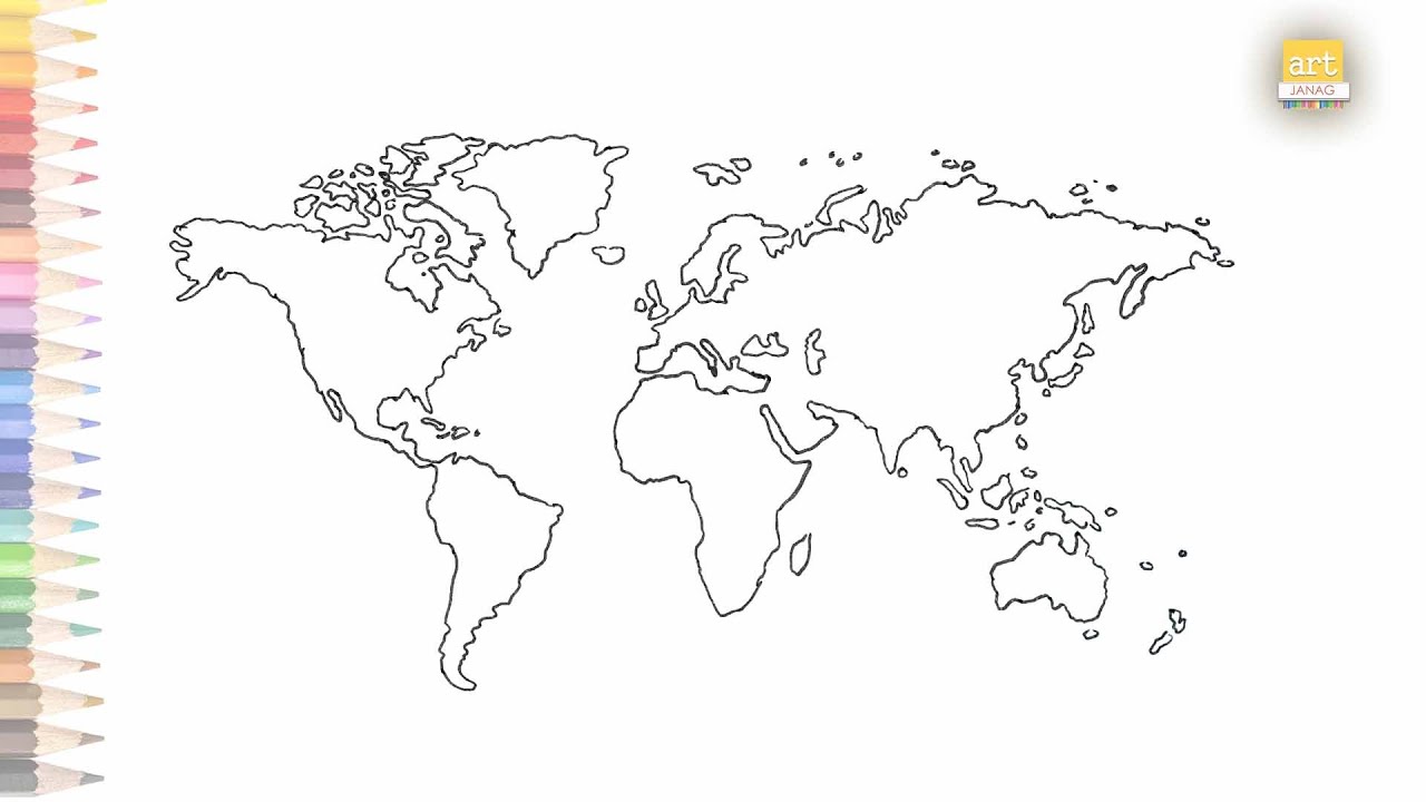 World Map  Drawing Skill
