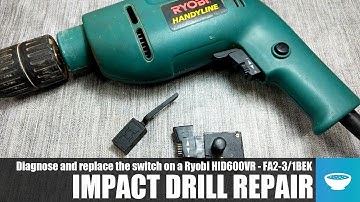 Diagnose and repair the switch on a Ryobi HID600VR impact drill //Repair