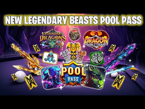 8 Ball Pool Legendary Beasts🥰 New Pool Pass Level Max - GamingWithK