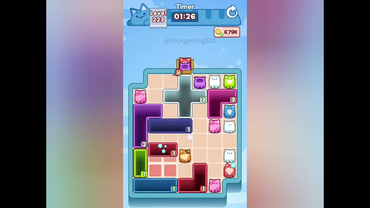 Drop the Cat! Level 223 Walkthrough