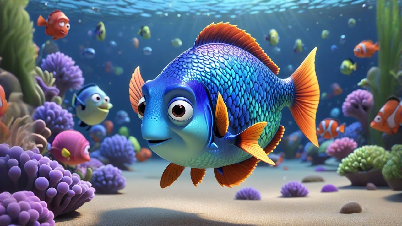 Fish Found a Secret Shell 🐟🐚 | Ocean Adventure for Kids | Learning Sea Animals & Shapes