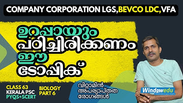 SCERT+PYQ =100% Success Company  Corporation LGS,BEVCO LDC,VFA Biology  Part 6