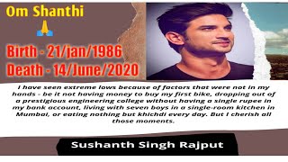 Sushant Singh Rajput OM SHANTHI (RIP),,.  #funnyminutes #RIP #Sushantsinghrajput #suicide.