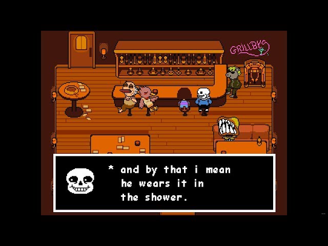 Grillby's bar. Undertale. Screenshot by the author.