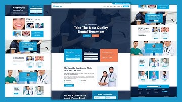 Complete Responsive Dental Clinic - Dental Hospital Website Template Design - Free Website Code