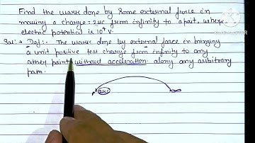 Electrostatic potential || Find the work done by some external force || Numerical for neet || iit