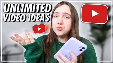 VIDEO IDEAS FOR ANY YOUTUBE CHANNEL! | How to NEVER Run Out of Videos Ideas for YouTube!