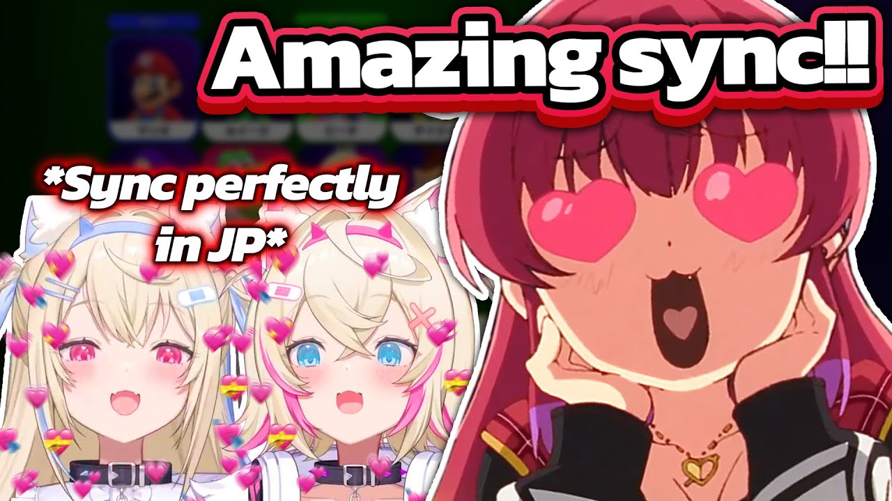 Marine absolutely loses her mind when FUWAMOCO perfectly sync long sentence in Japanese