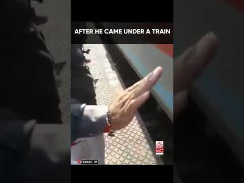 Train Passes Over Man At UP Station, Watch His Escape