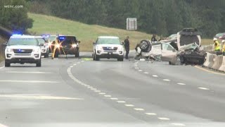 One person killed in crash on I-485 in south Charlotte