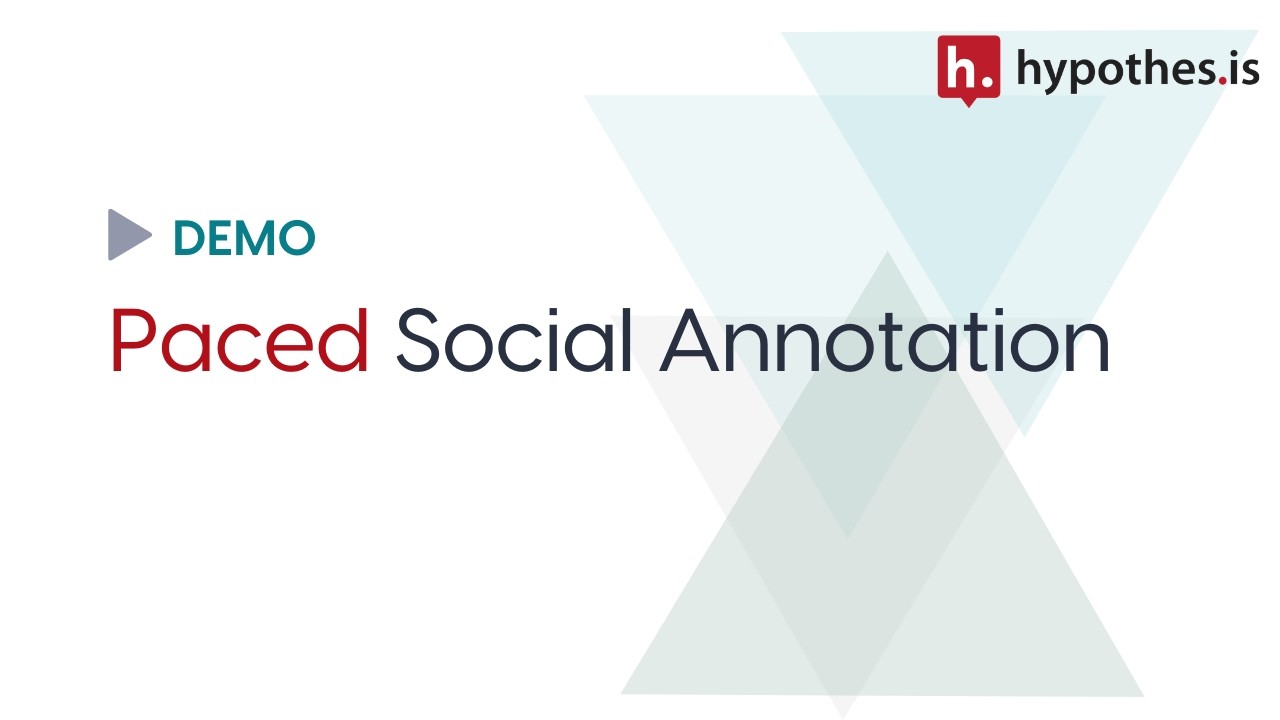 Thumbnail for Paced Social Annotation: A Walkthrough for Instructors
