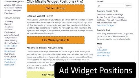 In-content WordPress Ad Widget Postions using Click Missile Plugin