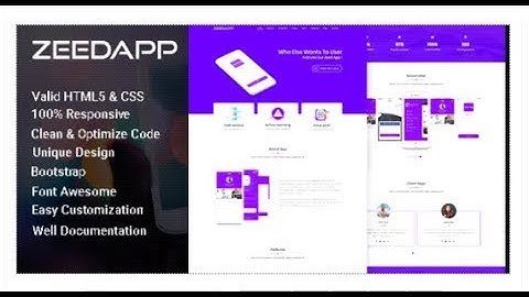 zeedapp - App Landing HTML Template | Themeforest Templates