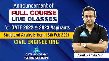 Announcement Of Full Course & Live Classes | By Amit Zarola Sir | SA | CE | GATE 2022/23 Aspirants