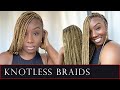 Doing My OWN Knotless Box Braids! || BEST Feed-In Method Explanation