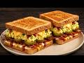 Egg Toast with Cheese! Easy Recipe in 5 Minutes! You'll prepare this breakfast every day!