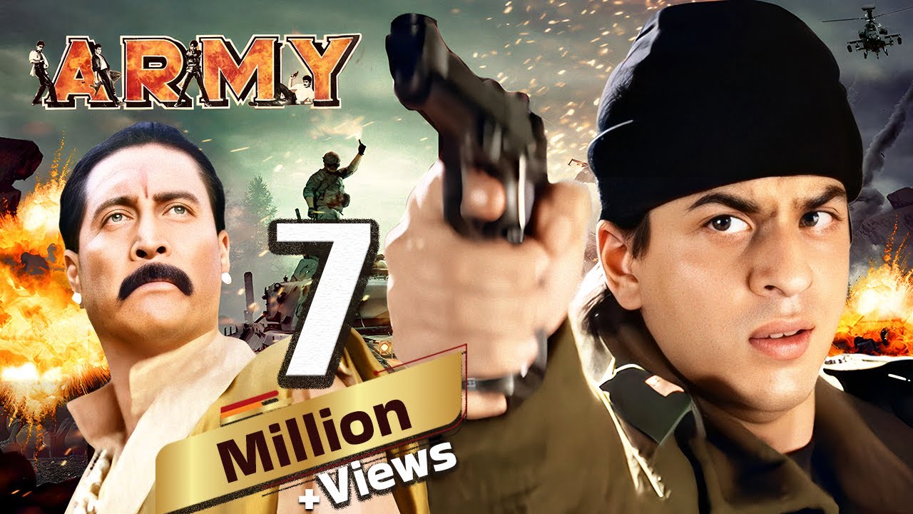 Army Full Movie 4K  Shah Rukh Khan  Sridevi  Danny Denzongpa    Hindi Action 