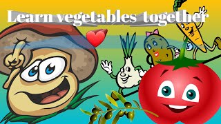 Learn the names of vegetables together| تعلم اسماء الخضروات باللغة العربية و الإنجليزية | مع لولو