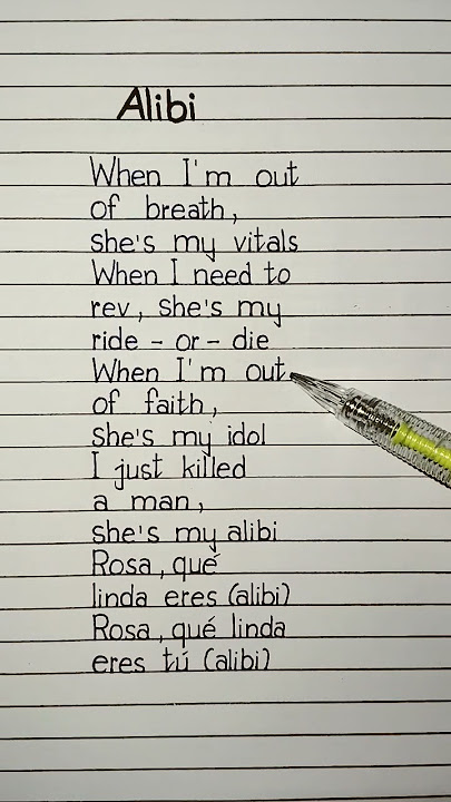 i just killed a man she's my alibi lyrics english #alibi #lyrics