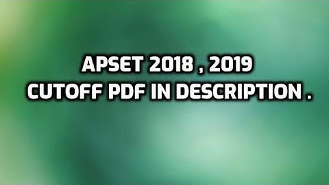 apset 2020 expected cutoff . ( pls check description ). #think01_apset
